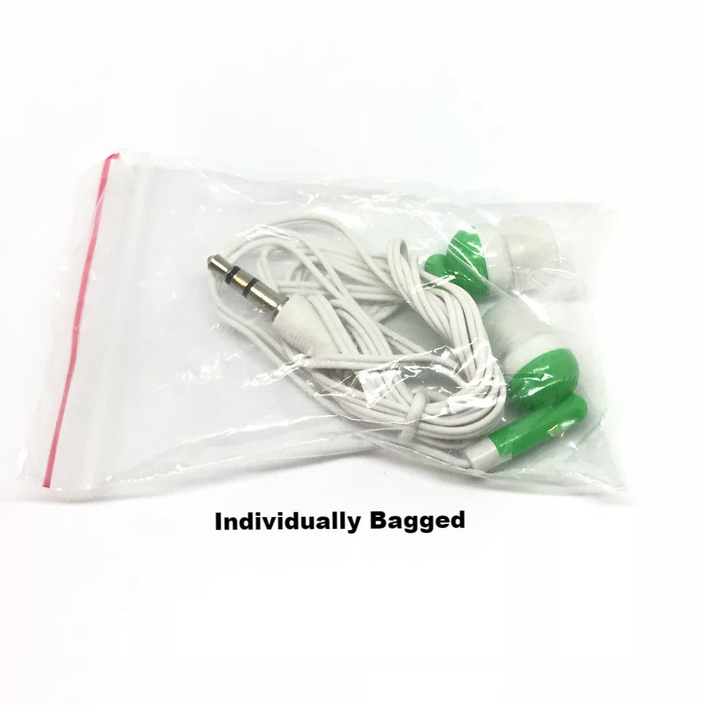 Green Stereo Earbud Headphones - High-Quality Sound for All Devices