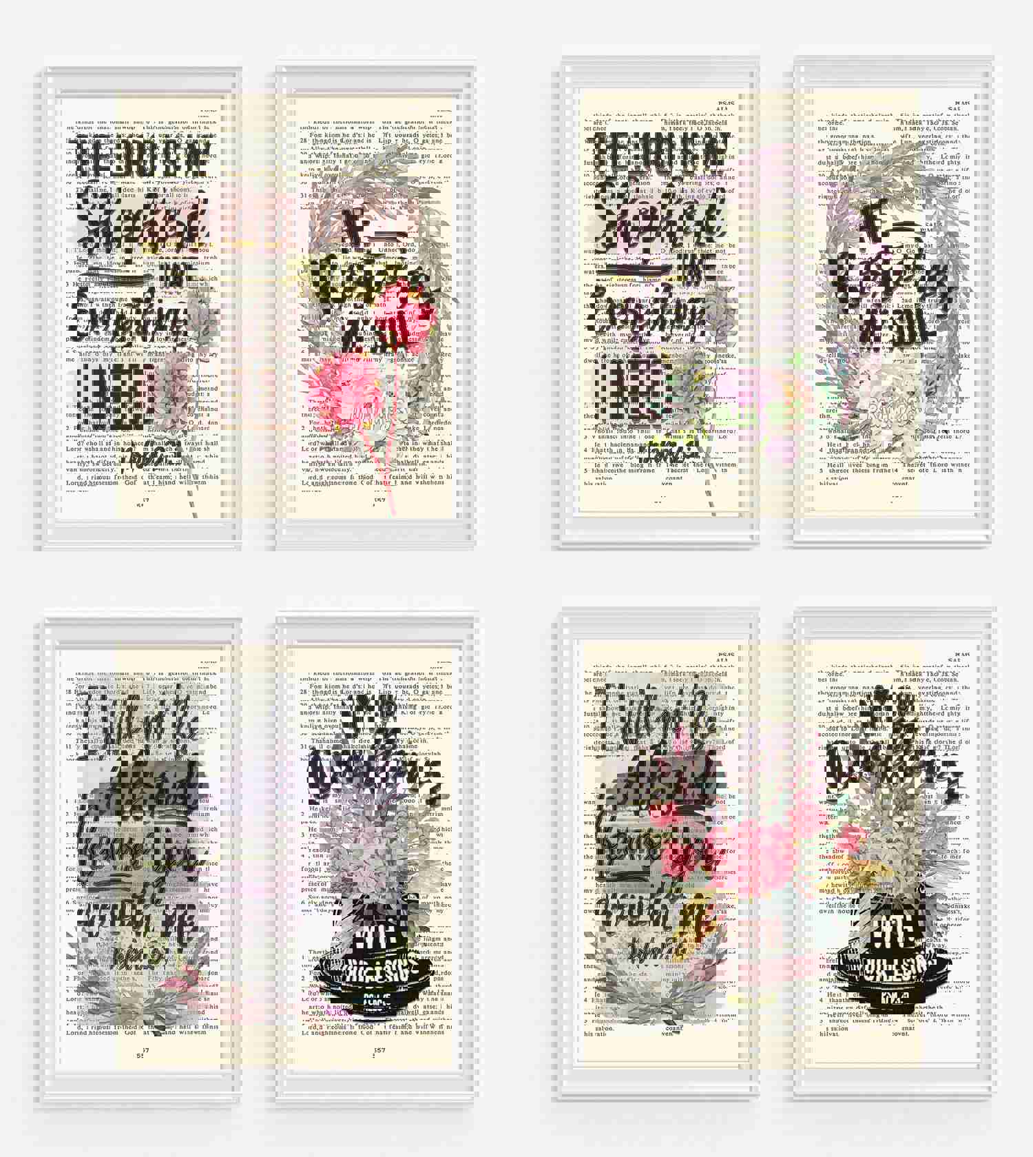 Psalm 23 Bible Verse Art Prints Set