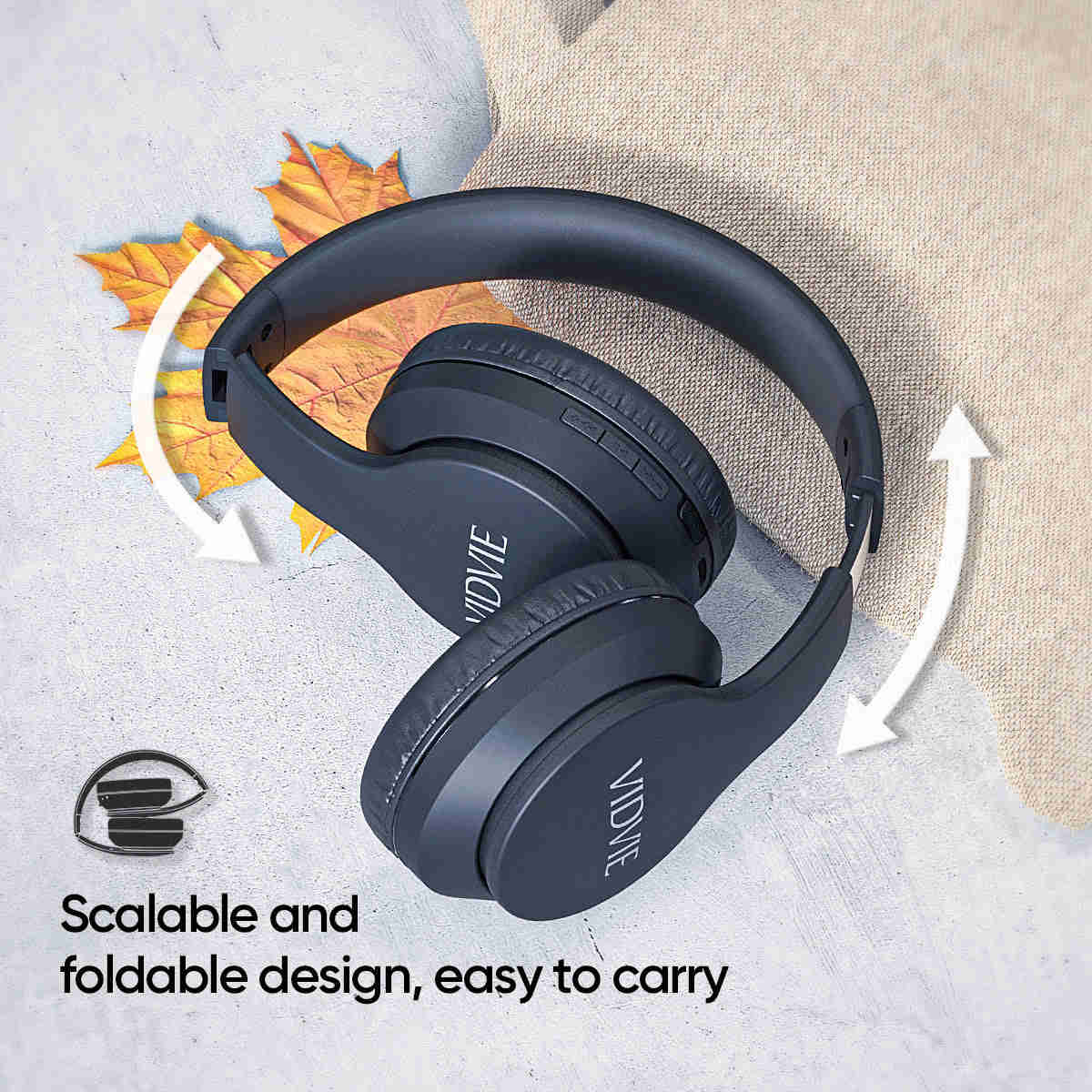 Wireless Over-Ear Headphones with Extra Bass and Foldable Design