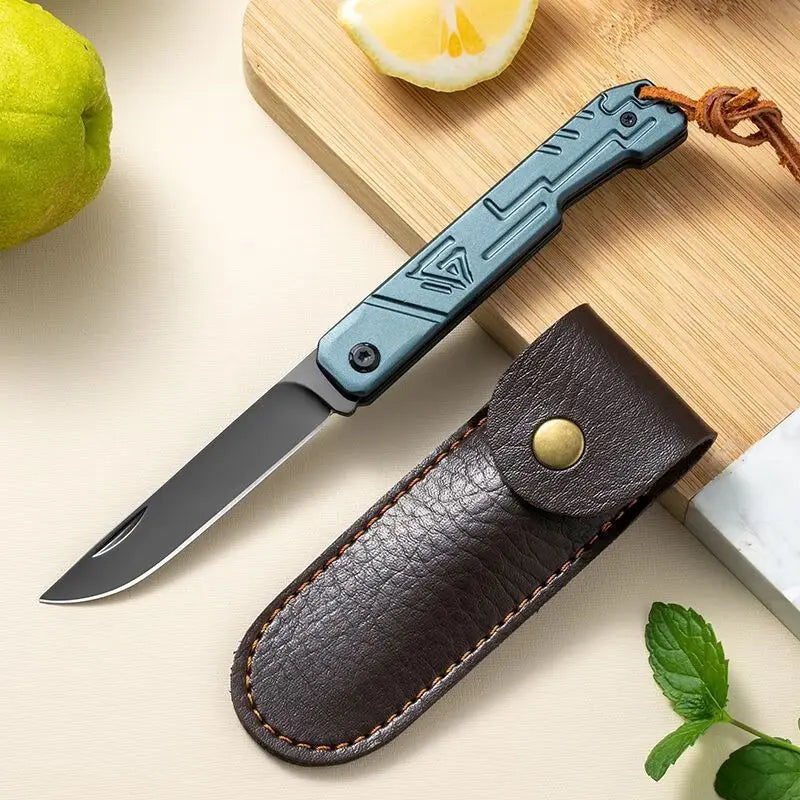 Stainless Steel Folding Knife for Outdoor, Camping, and Kitchen Use