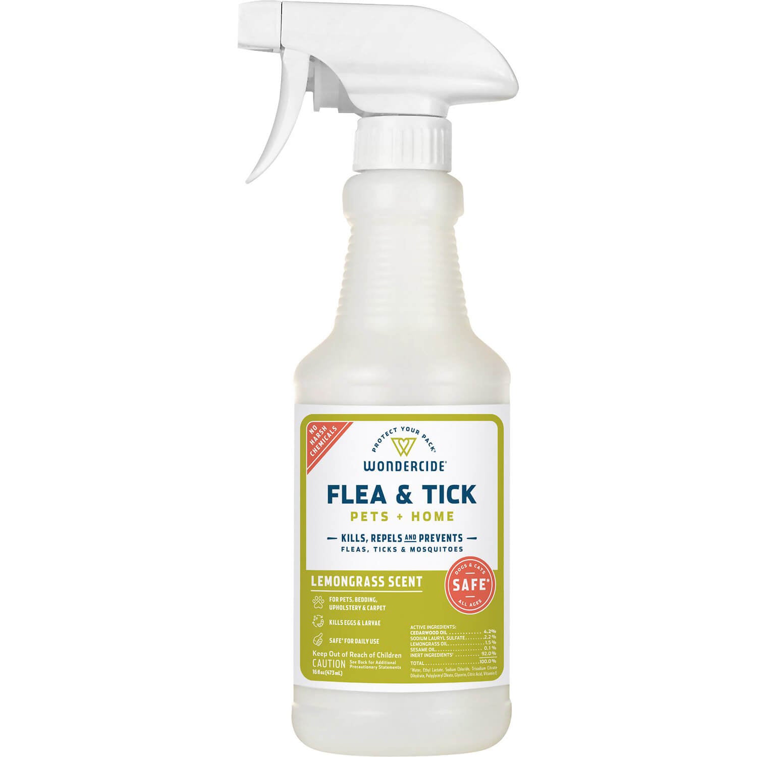 Natural Wondercide Lemongrass Flea, Tick & Mosquito Spray for Pets and Home