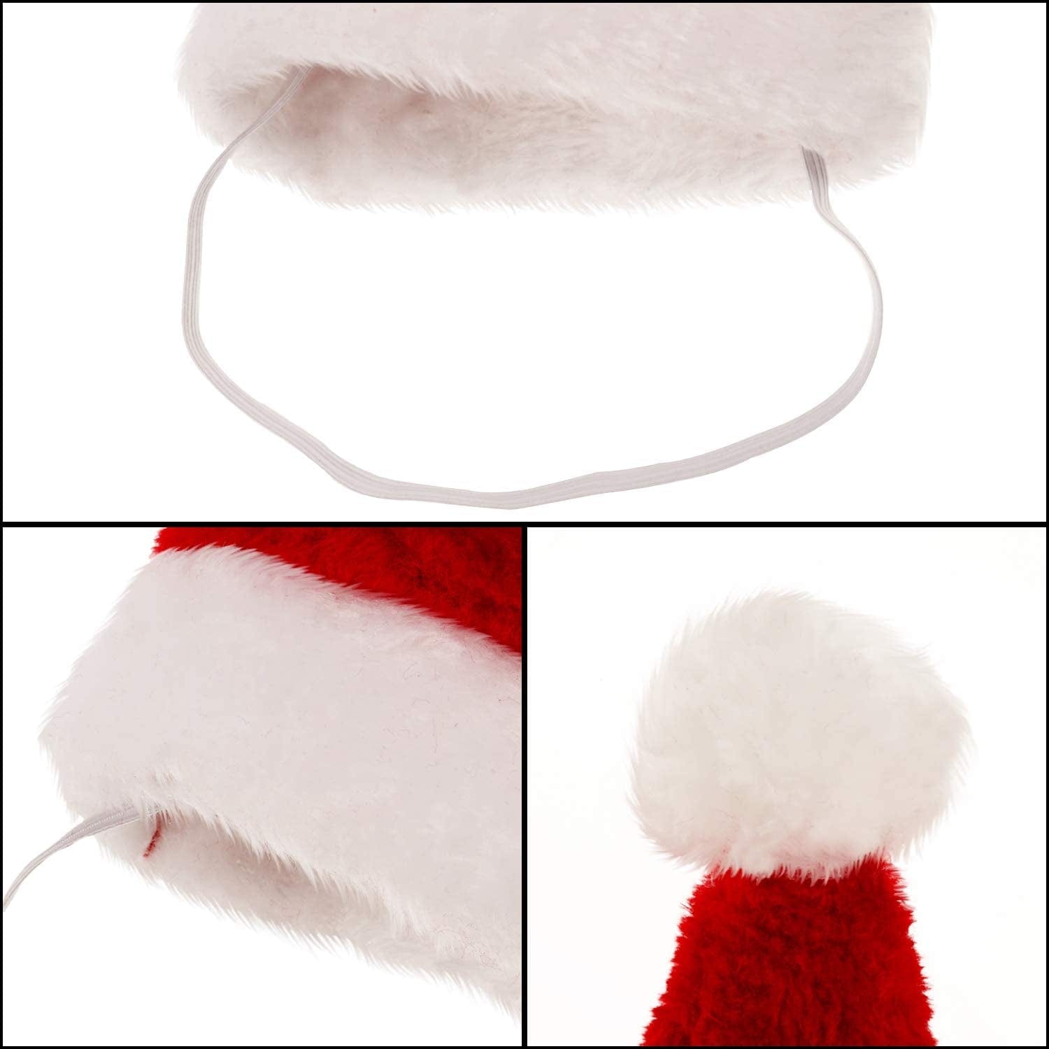 4-Piece Festive Dog Santa Hats for Christmas Celebrations