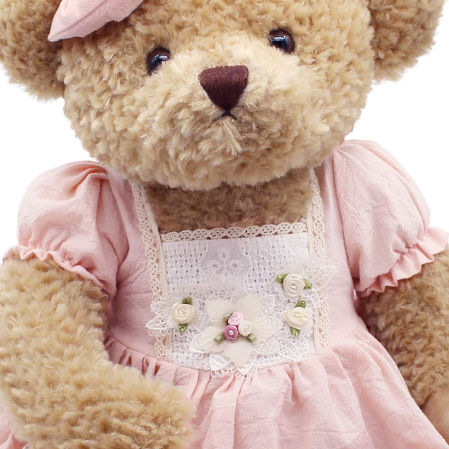 Oitscute Plush Big Baby Teddy Bear, 25" Pink & Brown