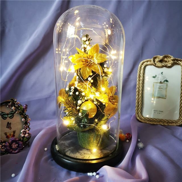 Miniature LED Christmas Tree Decorations with Lantern Lights