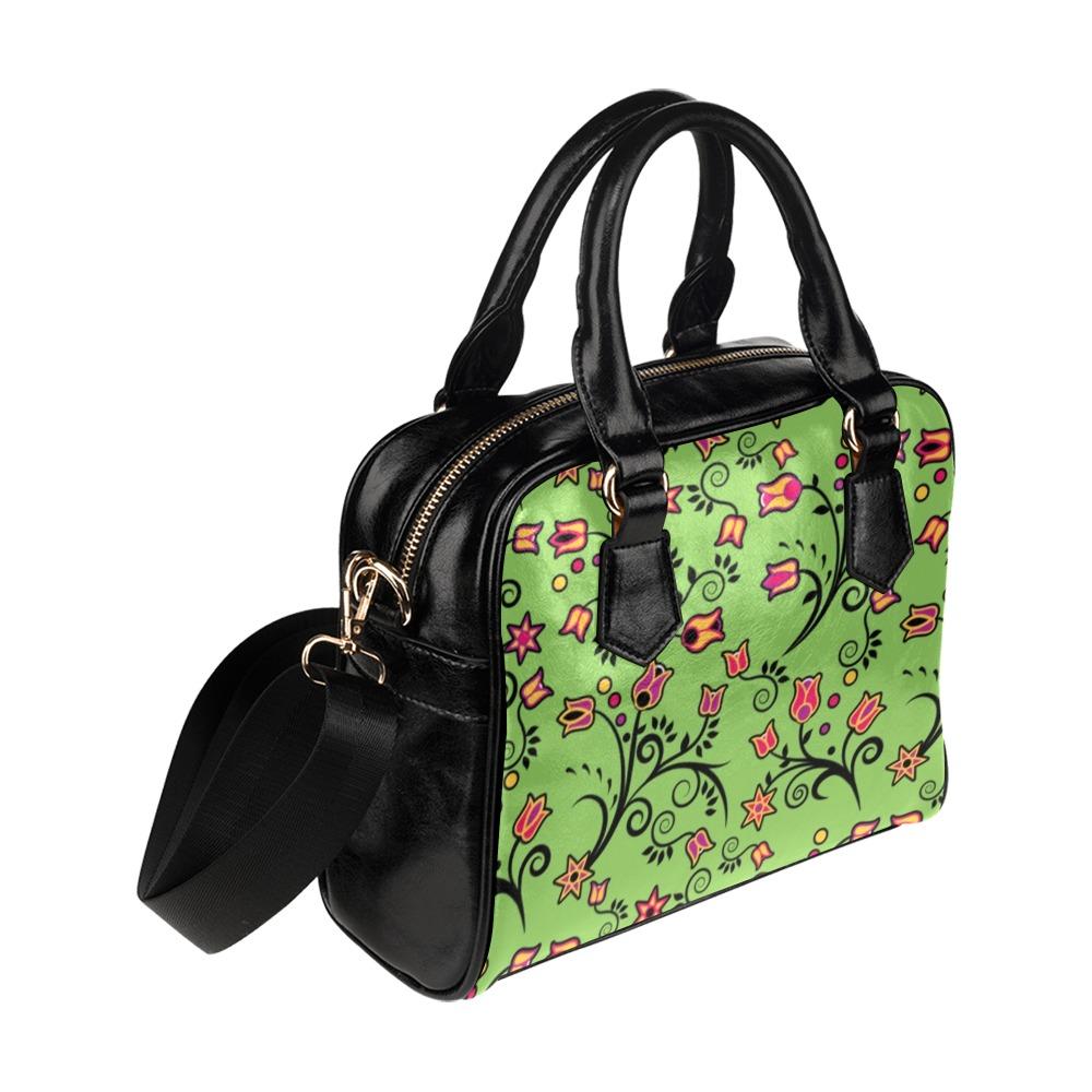 Stylish Light Green Yellow Star Shoulder Handbag