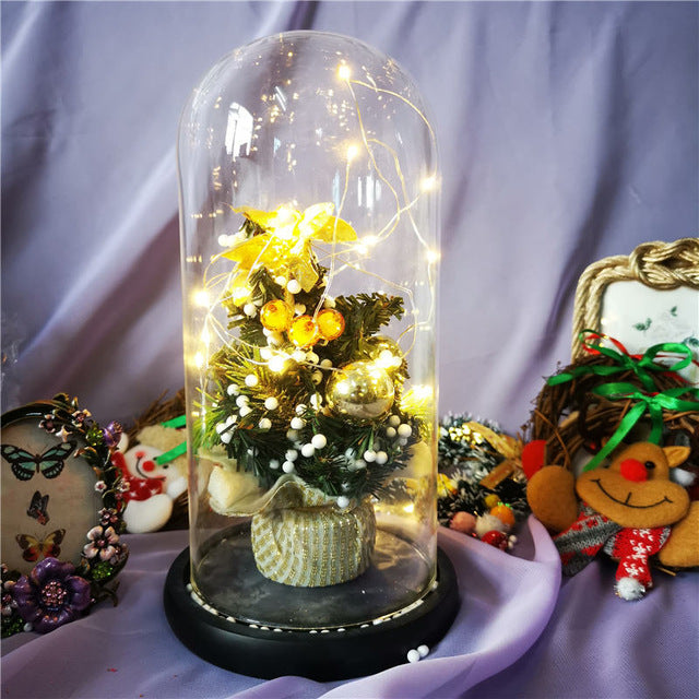 Miniature LED Christmas Tree Decorations with Lantern Lights