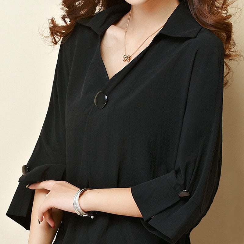 Women's Plus Size Summer Chiffon Batwing Tee