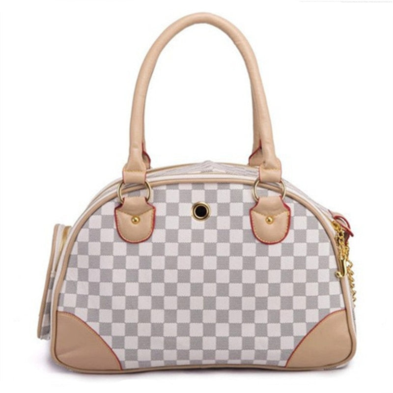 Premium Leather Pet Carrier Bag for Dogs and Cats