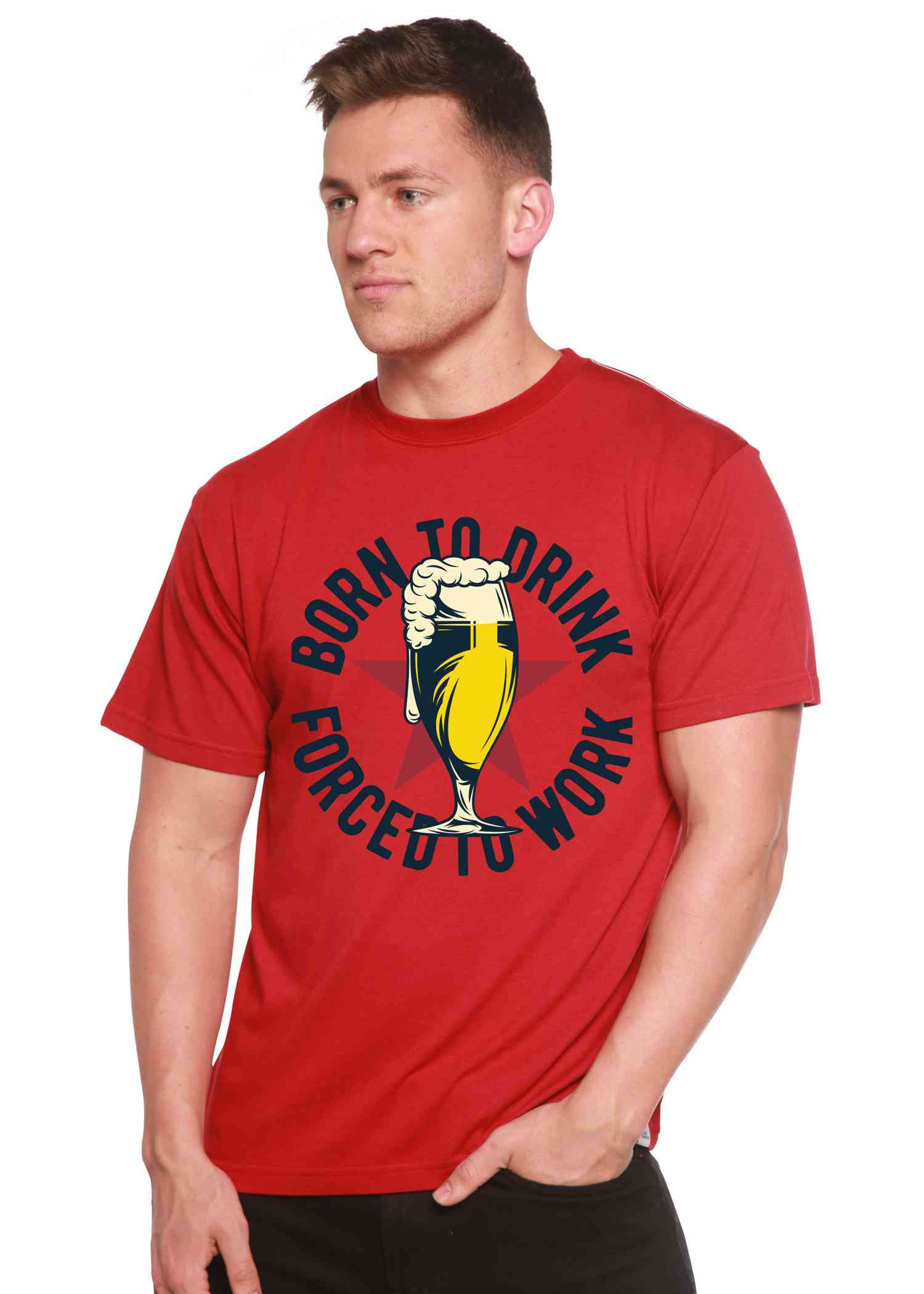 Eco-Friendly Men's Bamboo Viscose/Organic Cotton Graphic T-Shirt