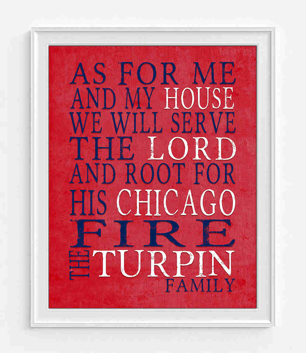 Personalized Chicago Fire Soccer Club Art Print