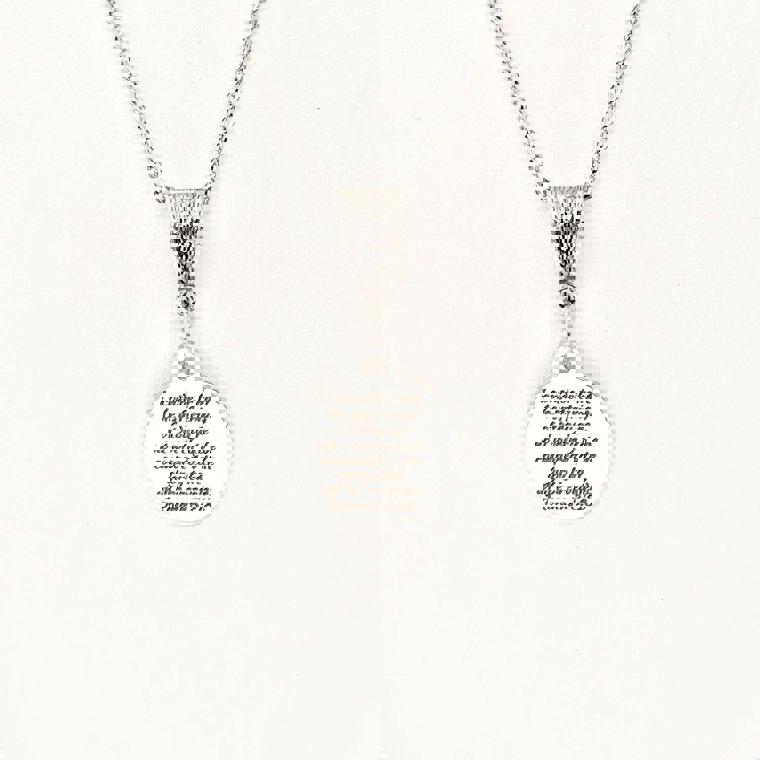 Scripture Jewelry - Romans 8:18 Stainless Steel Pendant Necklace