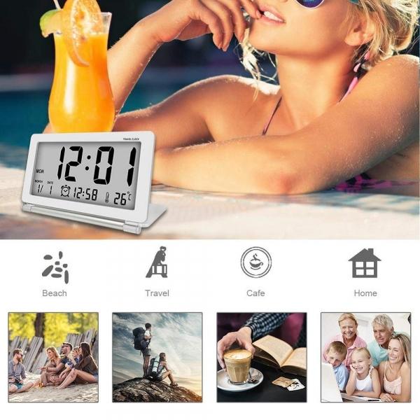 Portable Digital Travel Alarm Clock with Multifunction