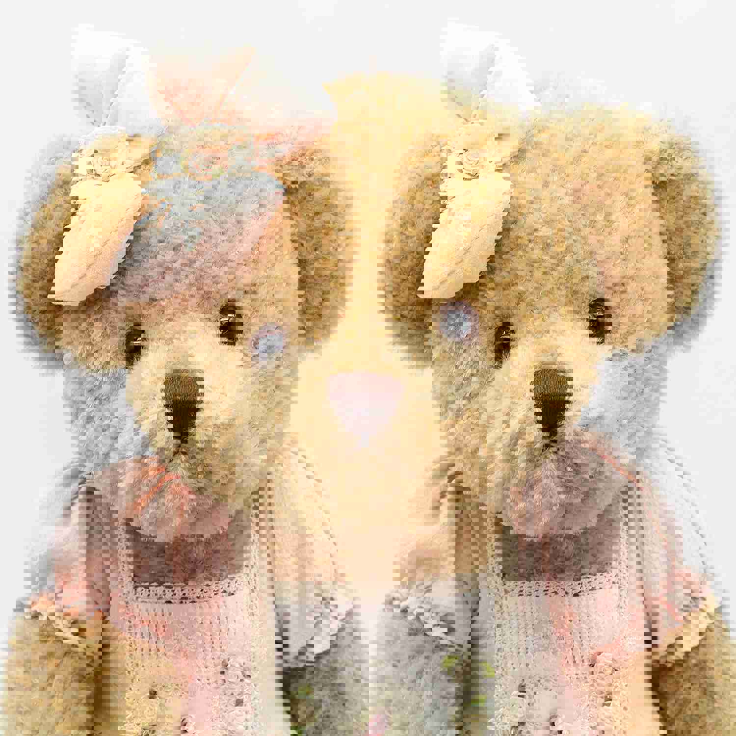 Oitscute Plush Big Baby Teddy Bear, 25" Pink & Brown