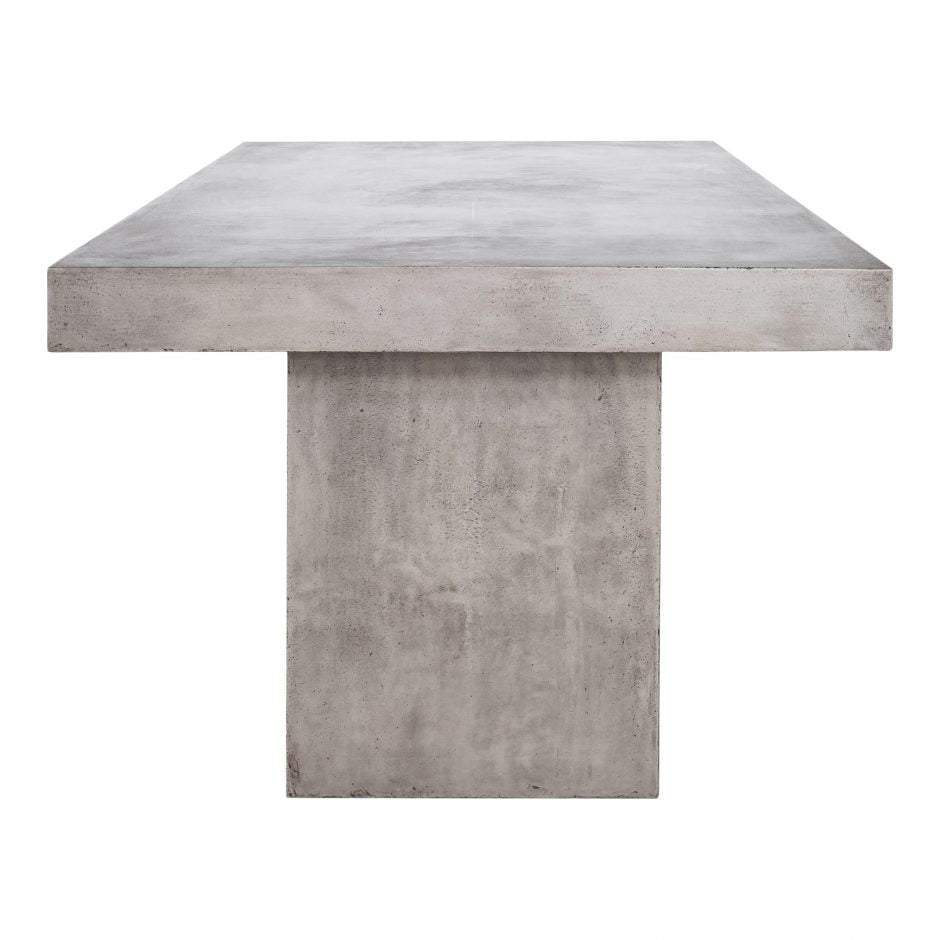 63" Modern Concrete Outdoor Desk with Natural Fibers