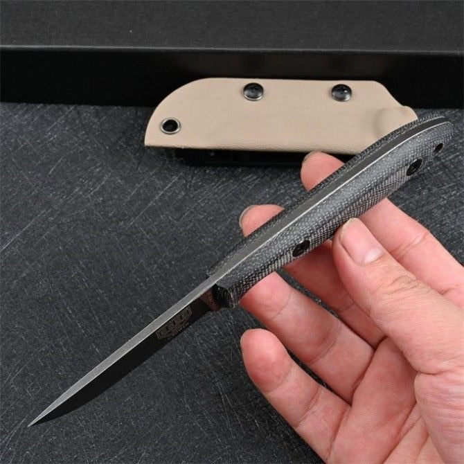 Rugged DC53 Steel Fixed Blade Survival Knife with Kydex Sheath
