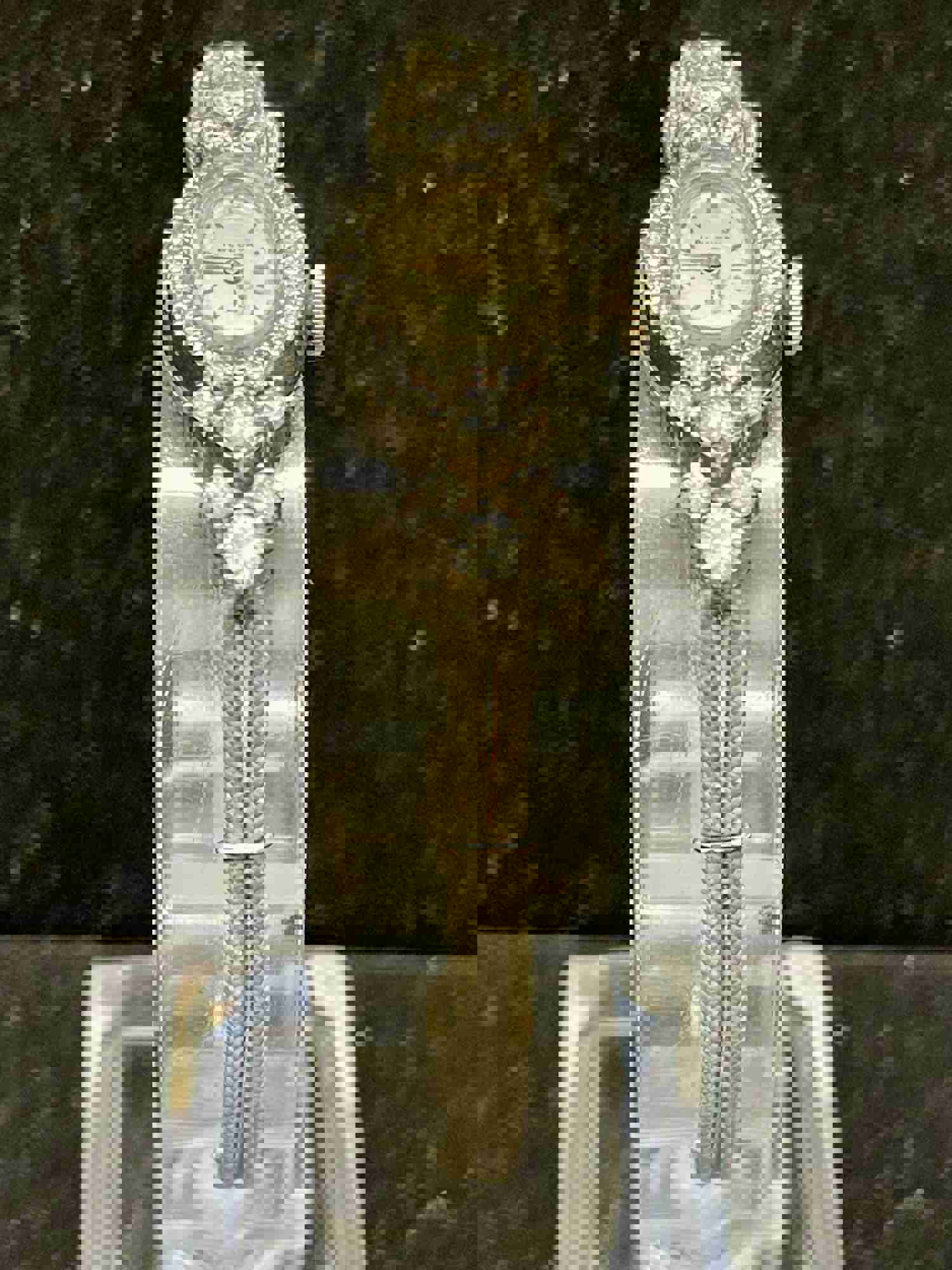 Bulova Oval Diamond Ladies Watch in Solid White Gold