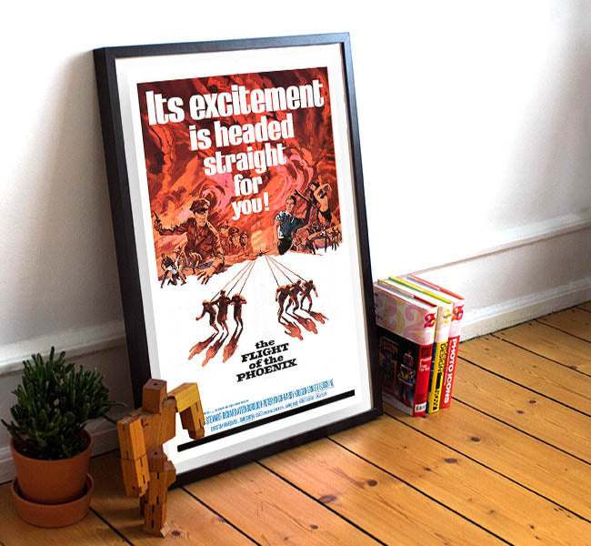 Vintage 1966 Flight of the Phoenix Movie Poster - 11 x 17