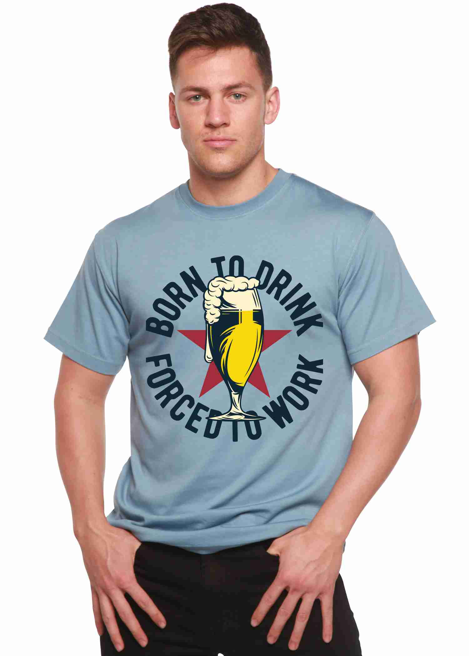 Eco-Friendly Men's Bamboo Viscose/Organic Cotton Graphic T-Shirt
