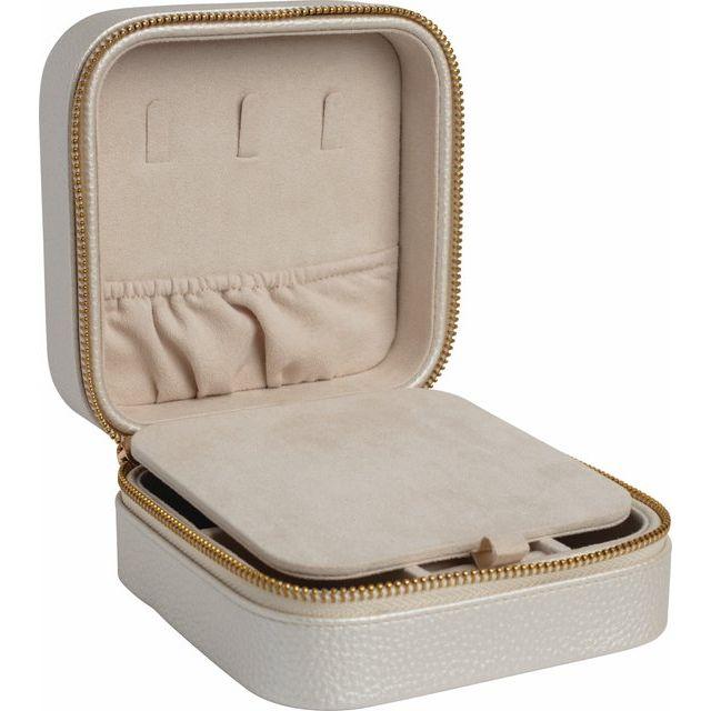 Portable Leatherette Jewelry Case with Mirror