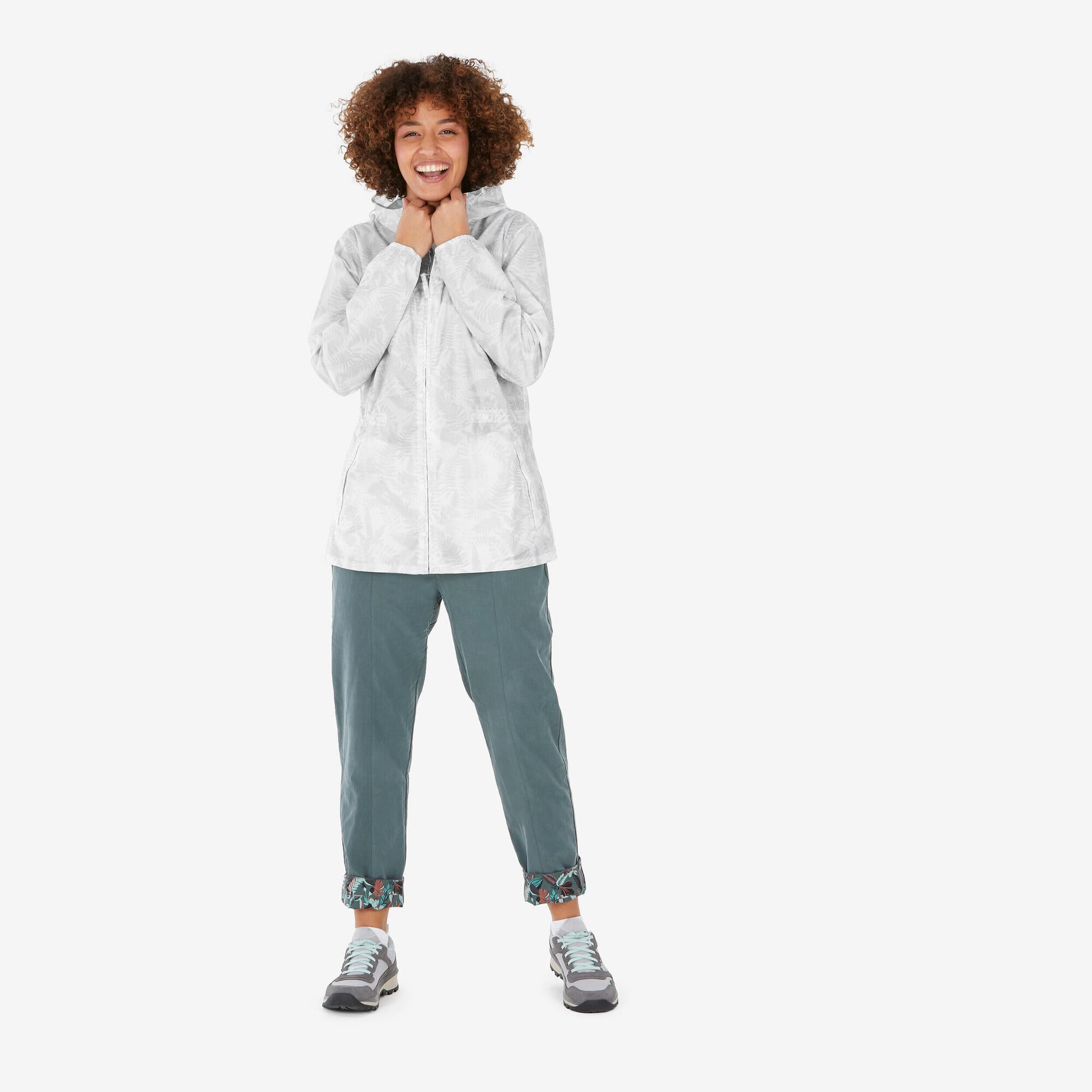 Quechua Women's Raincut Full Zip Jacket - Windproof, Waterproof, and Ventilated