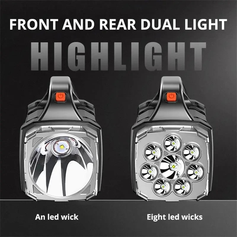 Rechargeable Solar LED Flashlight with COB Work Light