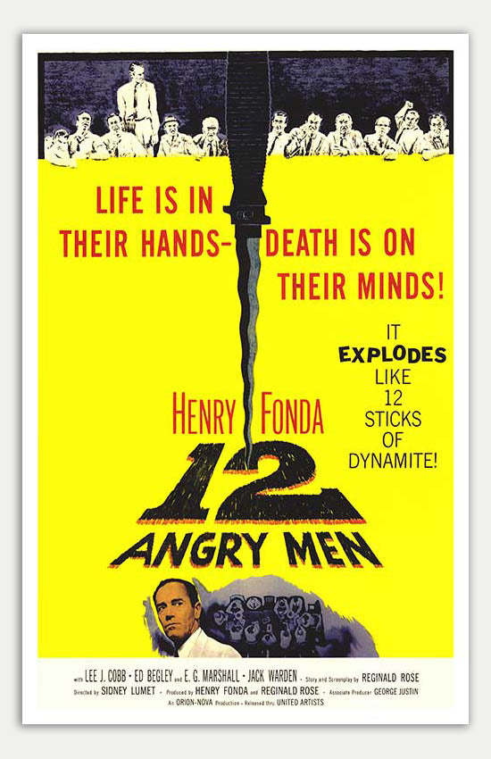 12 Angry Men - 1957 Reprint Movie Poster