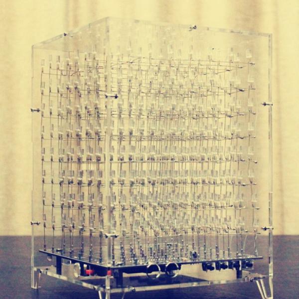 8x8x8 LED Cube Kit - 3D Light Square DIY with Unwelded PCB
