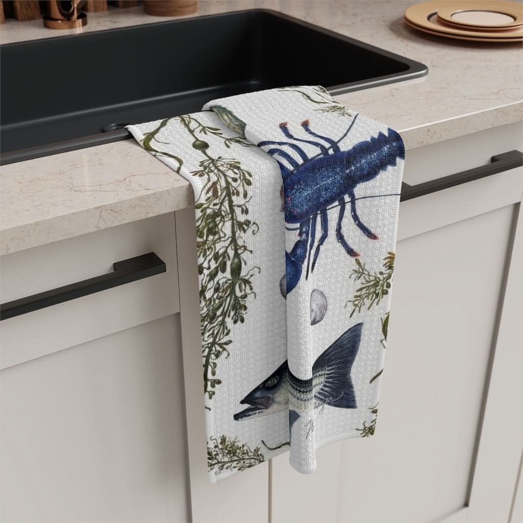 Elegant NE Seafood Kitchen Linens Bundle - Exquisite Dining Experience