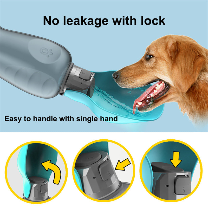 Portable Dog Water Dispenser with Large Capacity and Foldable Bowl