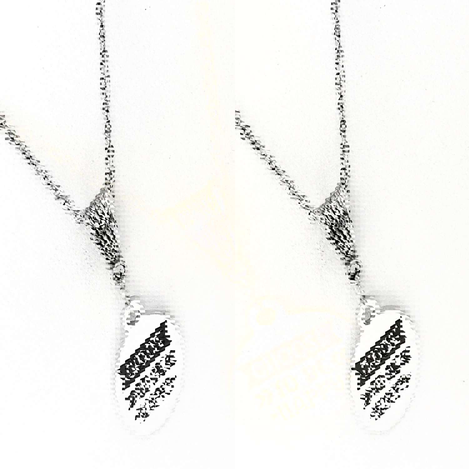 Inspirational "Choose to Be Happy" Stainless Steel Necklace