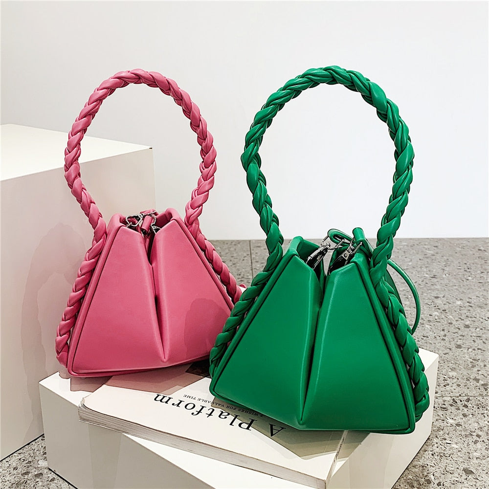 Kukombo Braided Handle Mini Crossbody Bag