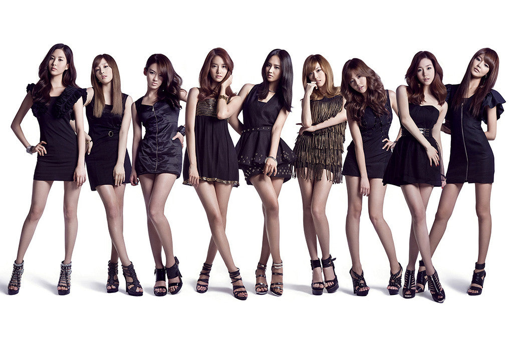 Stylish SNSD Music Poster with Short Skirts