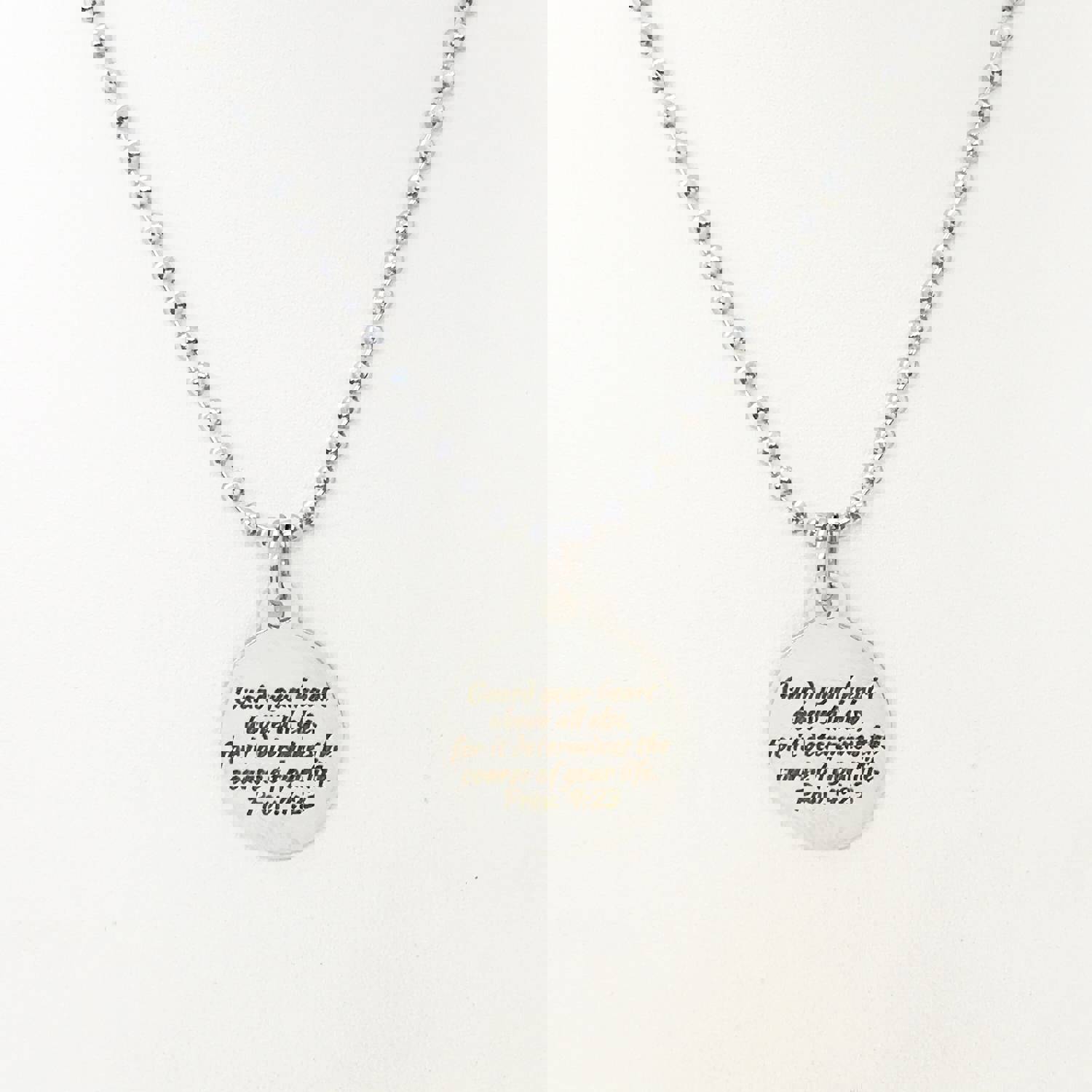 Stainless Steel Proverbs 4:23 Heart Charm Necklace, Faithful Gift