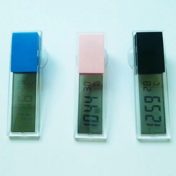 Dual-Function LCD Car Thermometer with Time Display