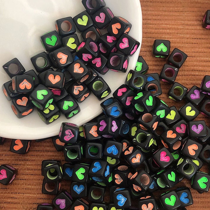 Stylish Acrylic Heart Beads for Creative Jewelry Making