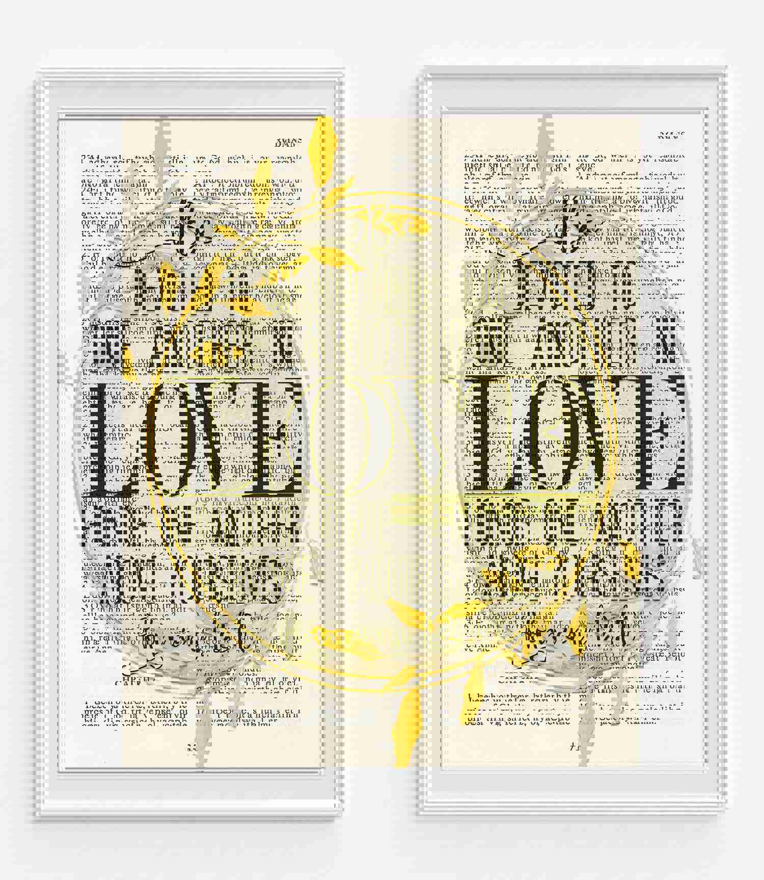 Romans 12:10 Christian Art Print - Love and Honor in Marriage