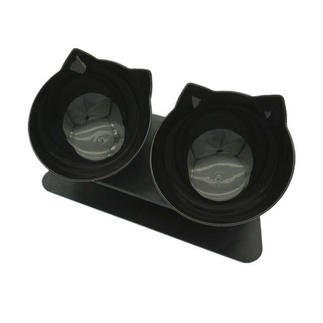 Non-Slip Double Pet Bowl with Stand for Cats and Dogs