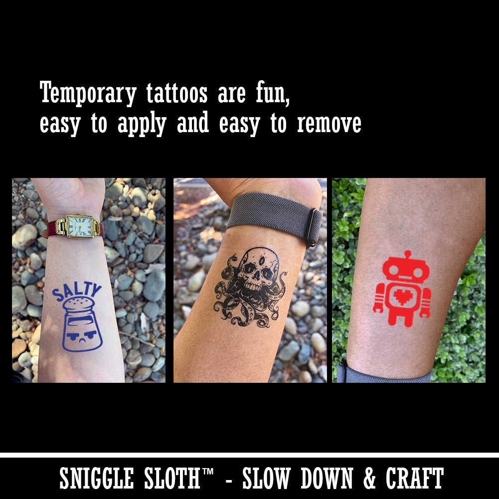 Caduceus Symbol Temporary Tattoos - Waterproof & Reusable Body Art