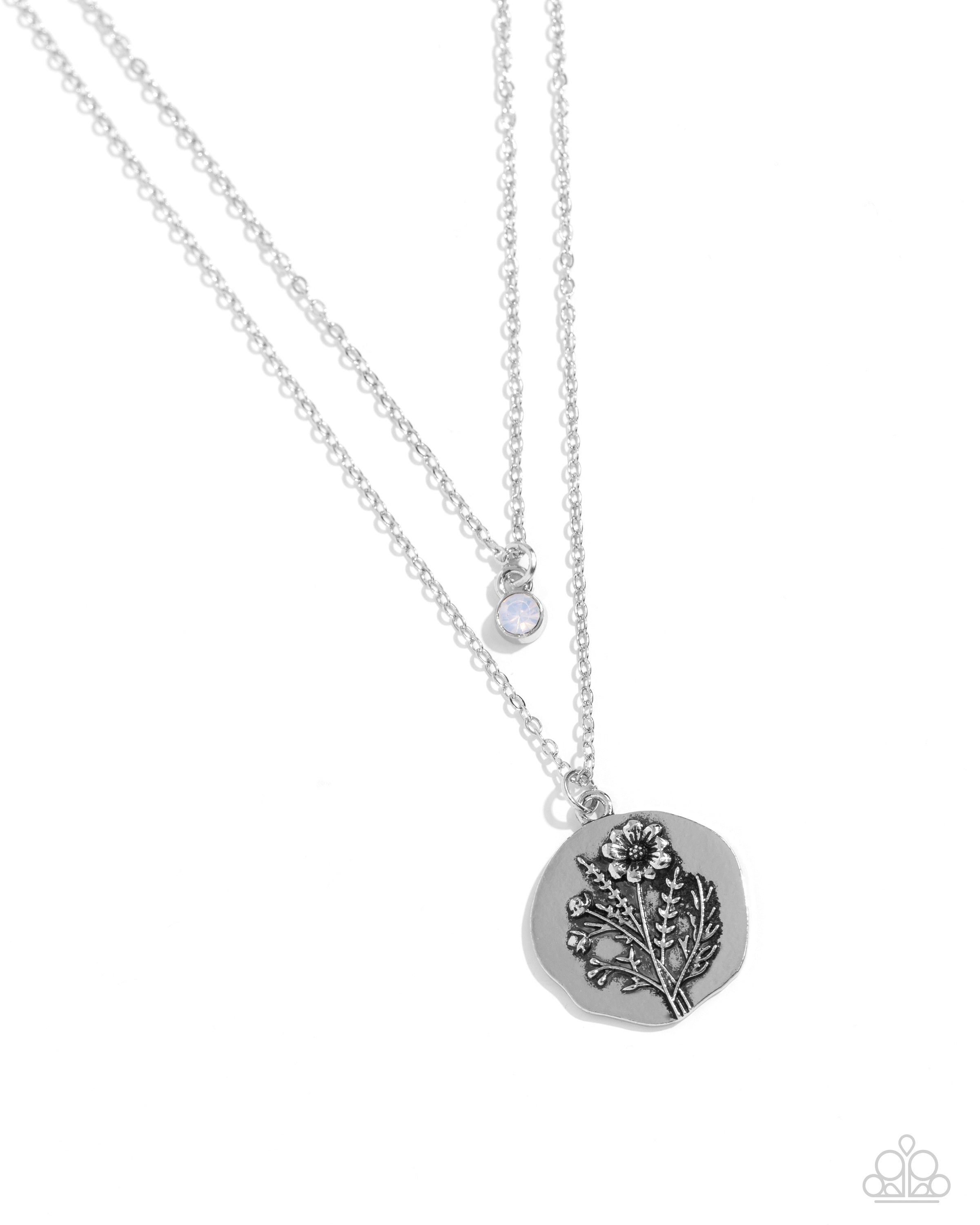 October Birthstone Elegance - Silver & White Set
