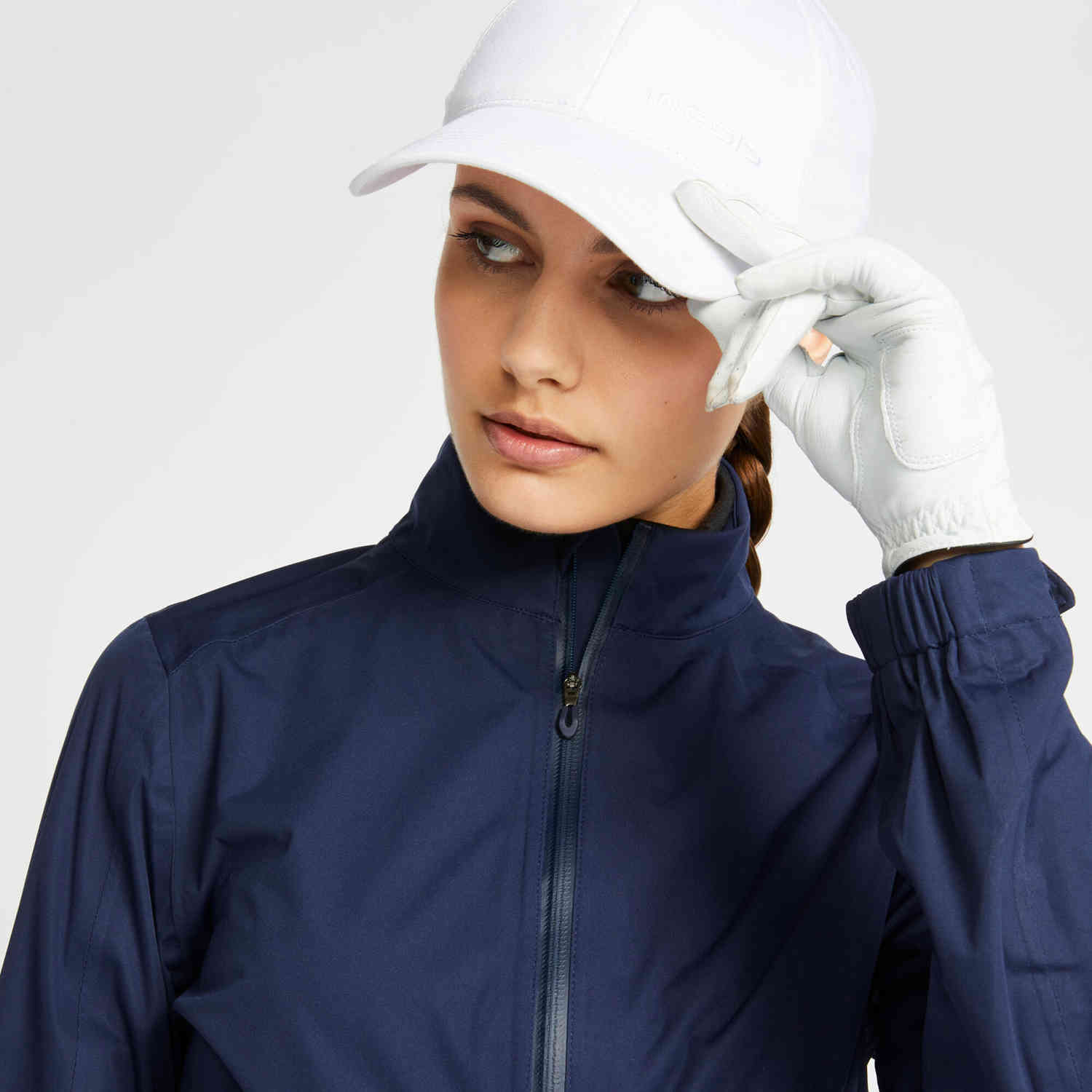 Women's Golf Waterproof Jacket - RW500 Navy Blue