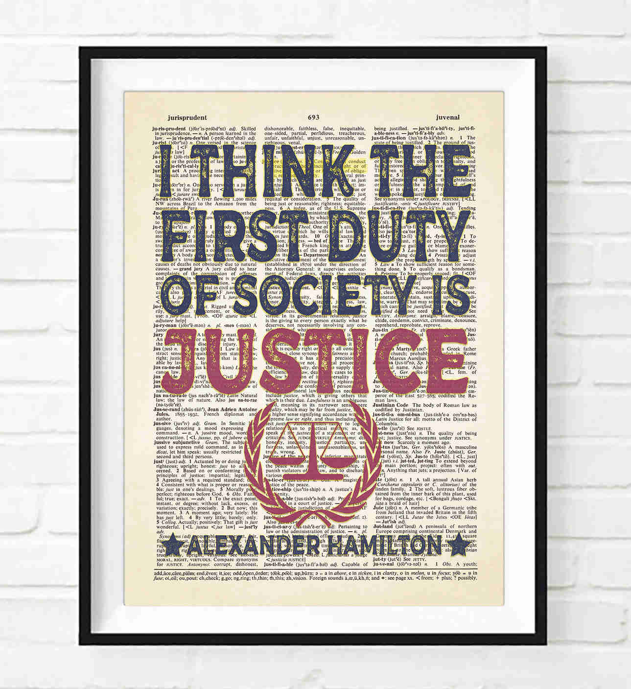 Alexander Hamilton Quotes - 4 Vintage Dictionary Art Prints