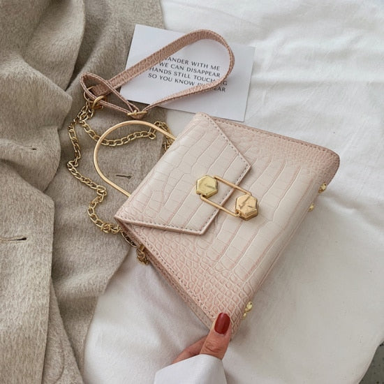 Stylish Stone Pattern PU Leather Crossbody Bag for Women 2023