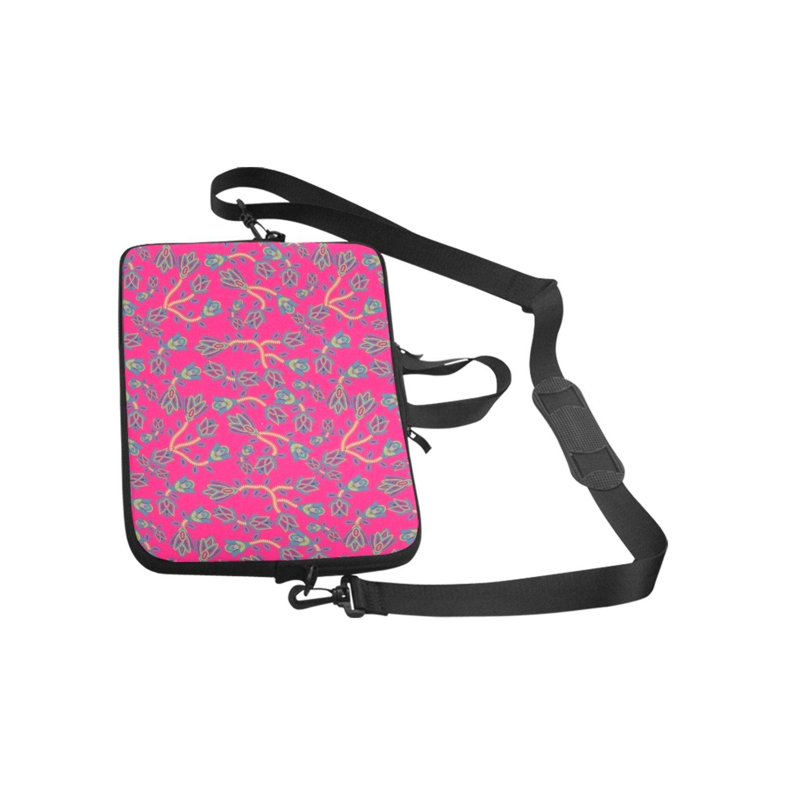 Beaded Floral Neoprene Laptop Bag