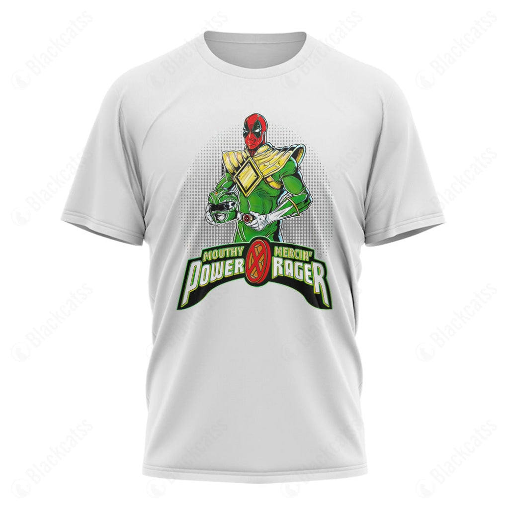 Green Power Rager Custom Graphic T-Shirt
