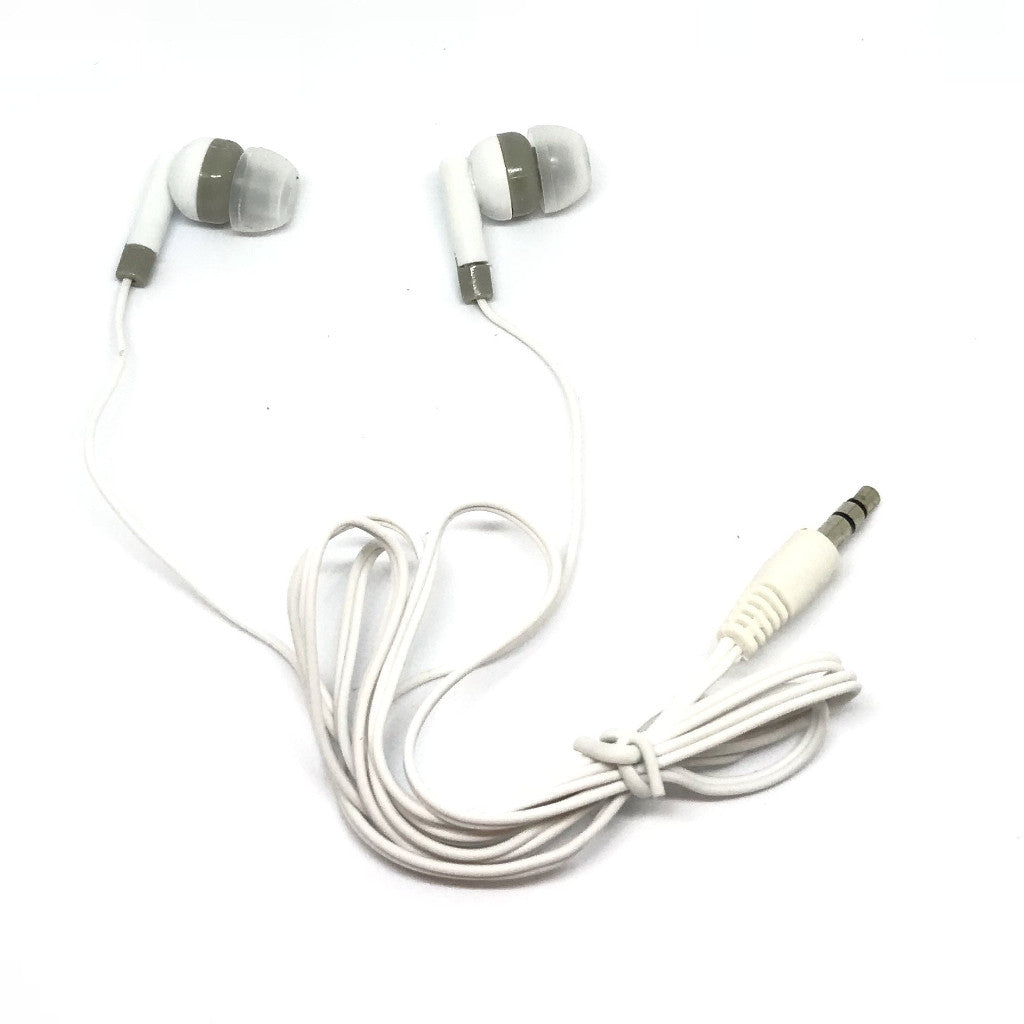 High-Quality White Stereo Earbud Headphones