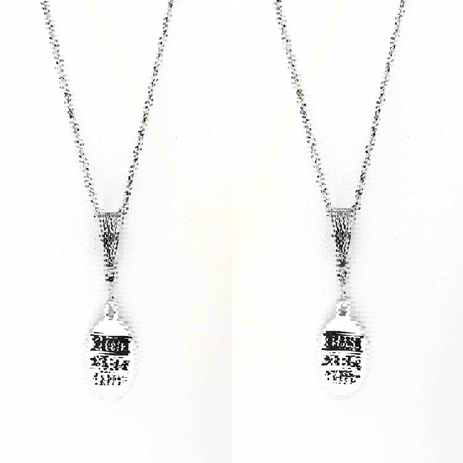 Inspirational "Choose to Be Happy" Stainless Steel Necklace