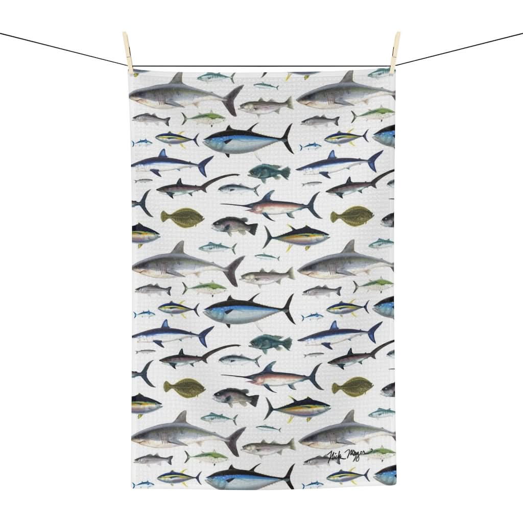 Eco-Friendly NE Fish White Soft Kitchen Towel