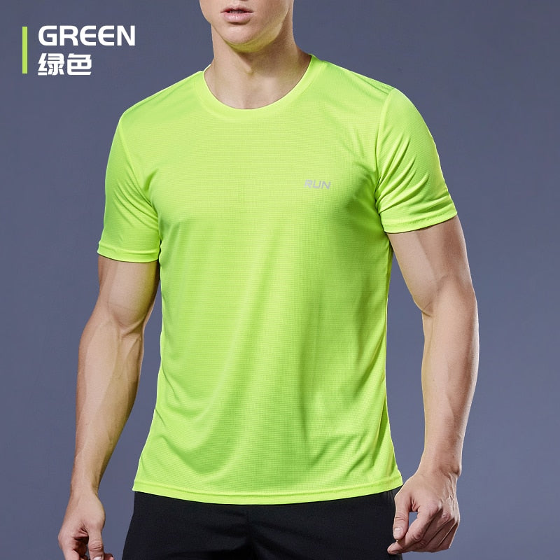 High-Performance Men's Running T-Shirt, Quick-Dry, Short Sleeve, Fitness Gym Wear