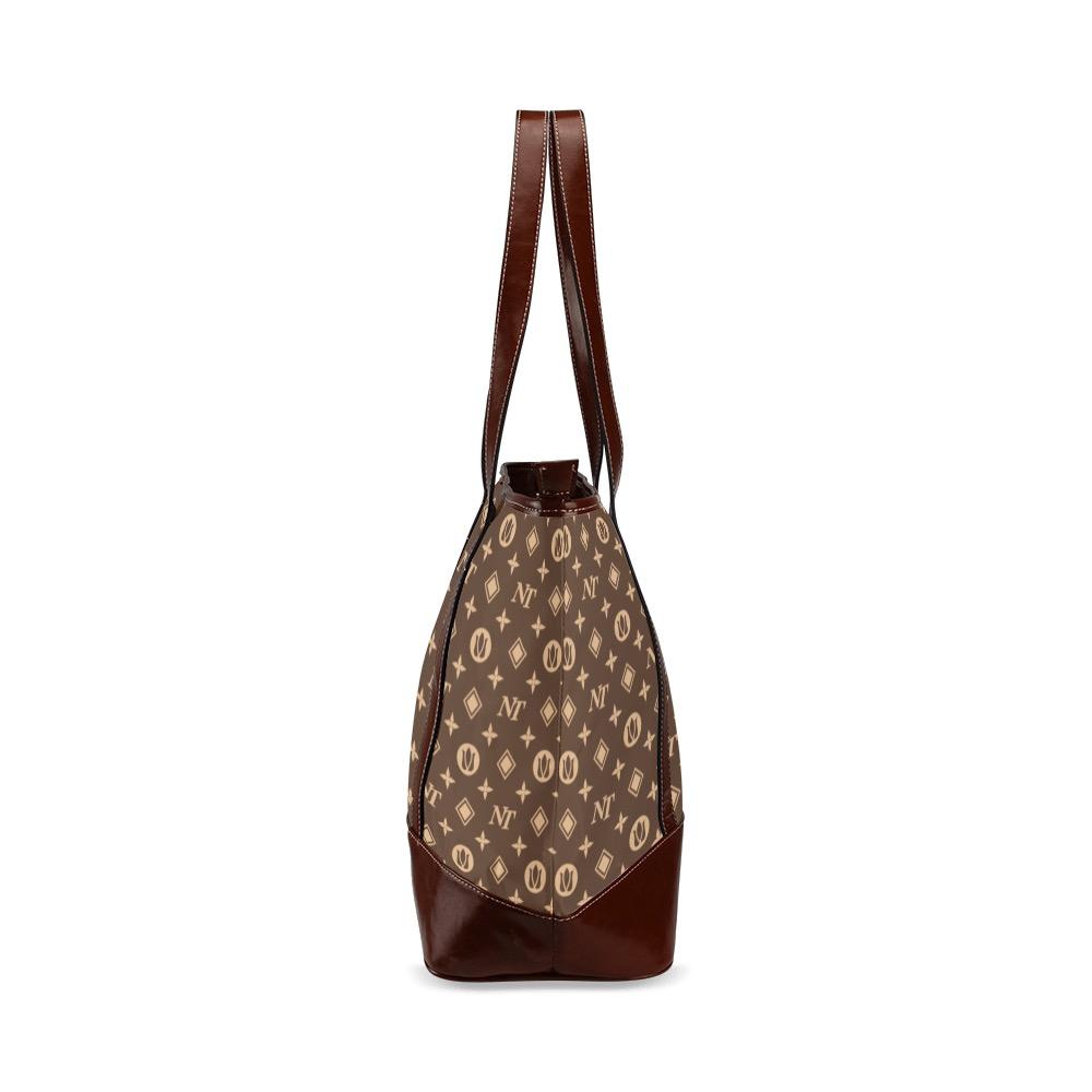 Elegant Fancy NT Brown Tote Handbag