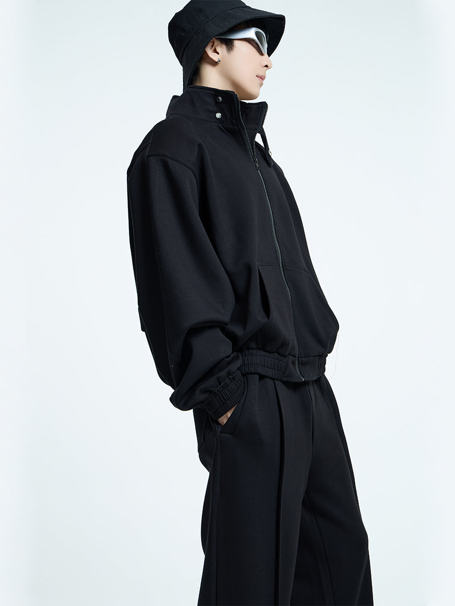【23s September.】Men's Simple Casual Trousers & Top Sports Suit - Medium